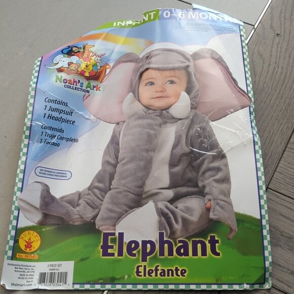Rubie's Gray Elephant Infant Costume - Size 0-6 Mts NWT - Picture 1 of 5